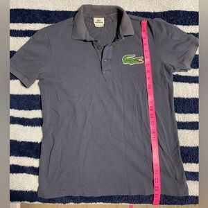 Lacoste Mens Gray Polo Shirt Size 3